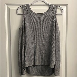 Grey cold shoulder sweater